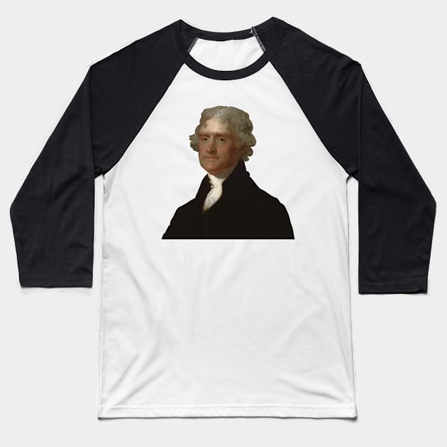 Thomas Jefferson Portrait Baseball T-Shirt by warishellstore